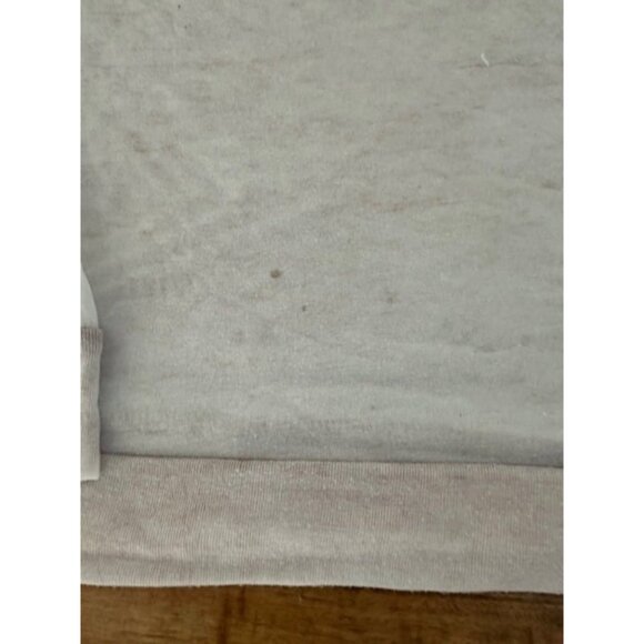 Yummy Sweater Co Raglan Burnout Crewneck Top Shirt Beige Cream Tan XL Thin SEE - Picture 3 of 10